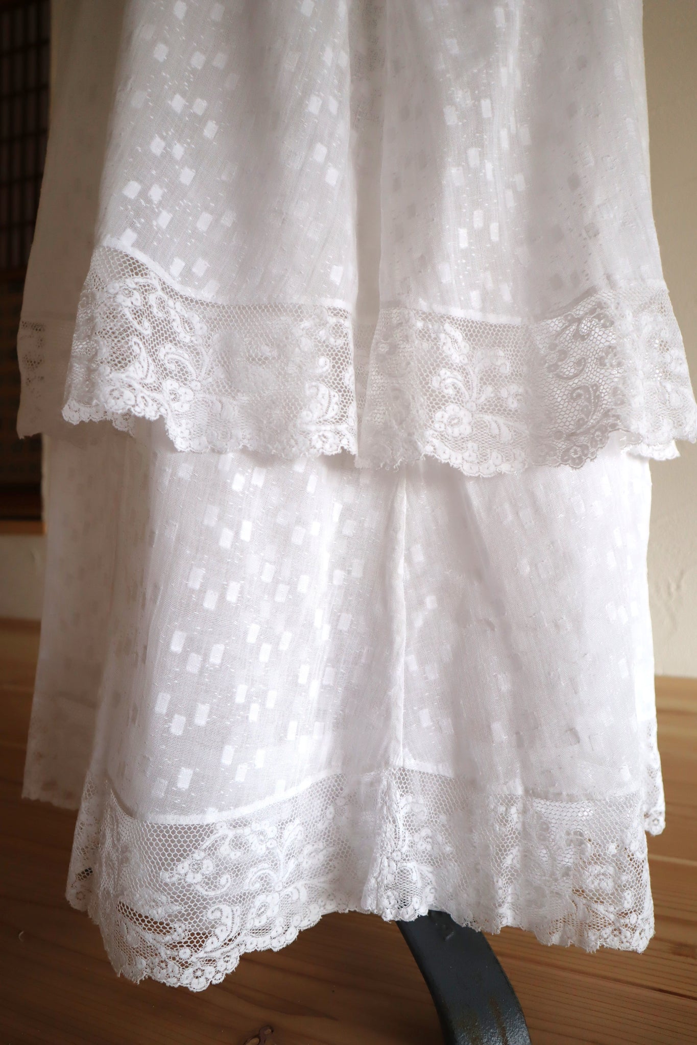 1910s Cotton Tiered Skirt