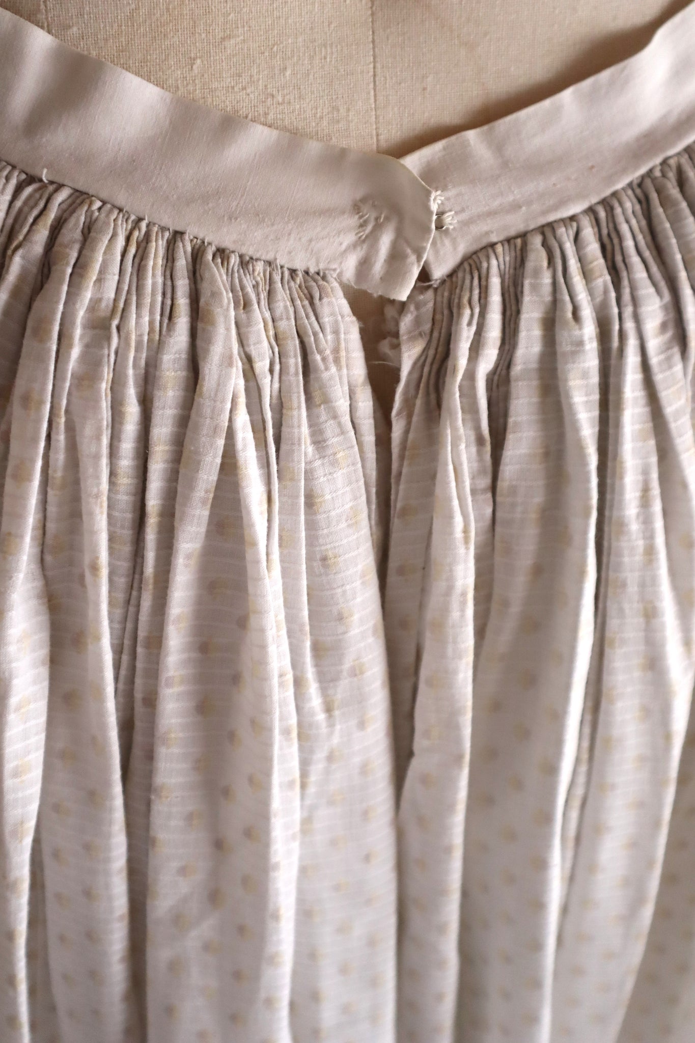 1870s~1880s Cotton Dot Skirt
