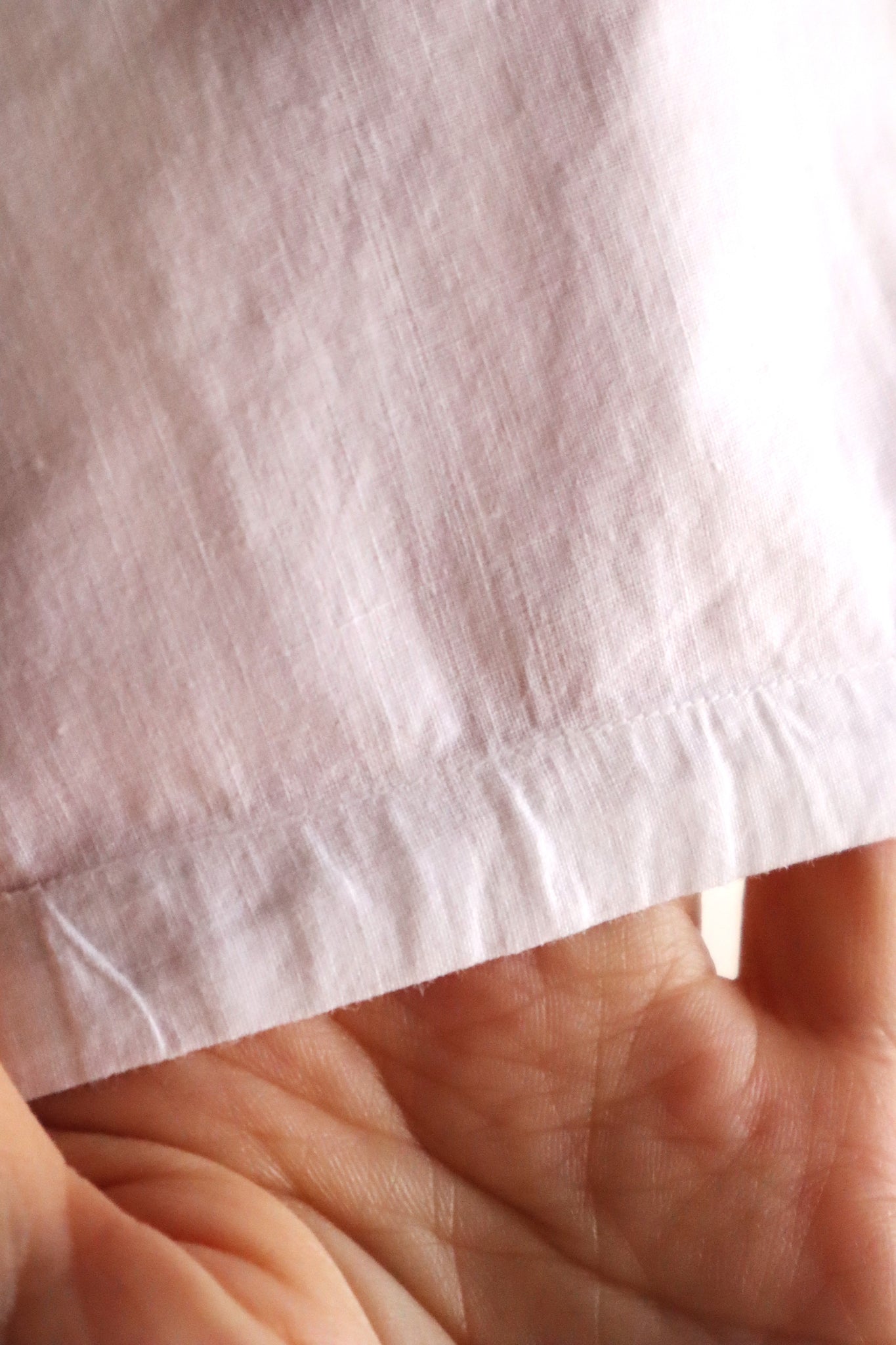 1900s French Cotton Corset Cover with Pintucks and Hand Embroidery