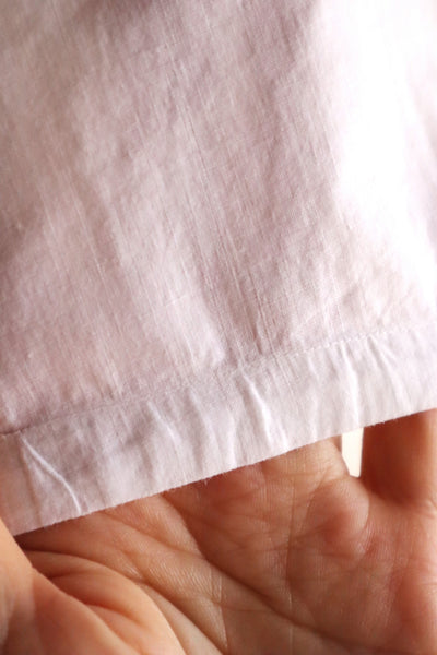 1900s French Cotton Corset Cover with Pintucks and Hand Embroidery