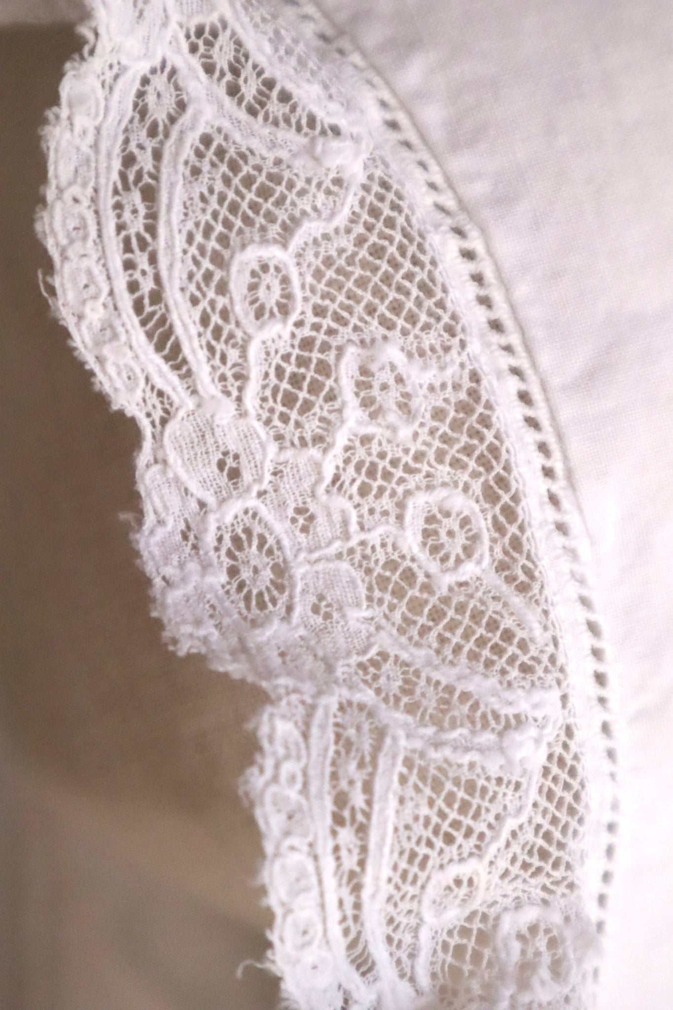 1900s French Cotton Corset Cover with Pintucks and Hand Embroidery