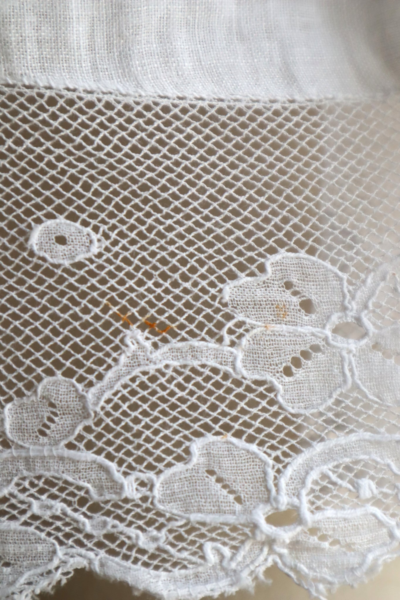 1890s French Handsewn Linen Church Smock