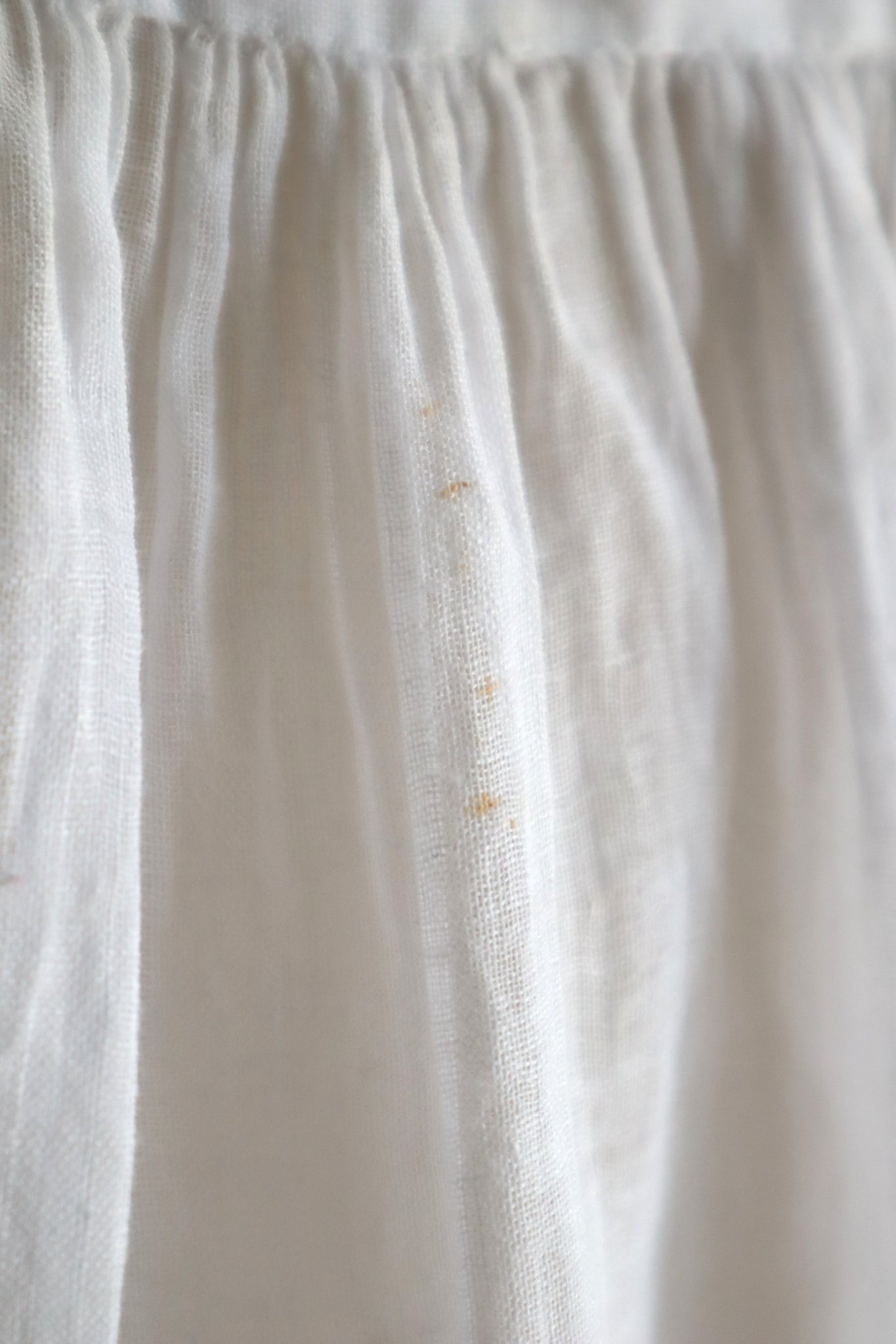 1890s French Handsewn Linen Church Smock