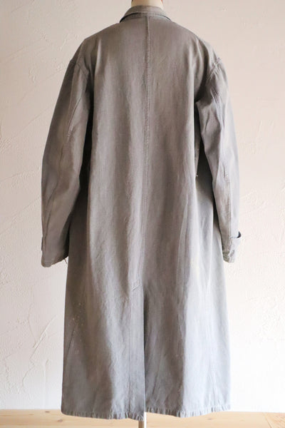 1960s French Grey Cotton Atelier Coat