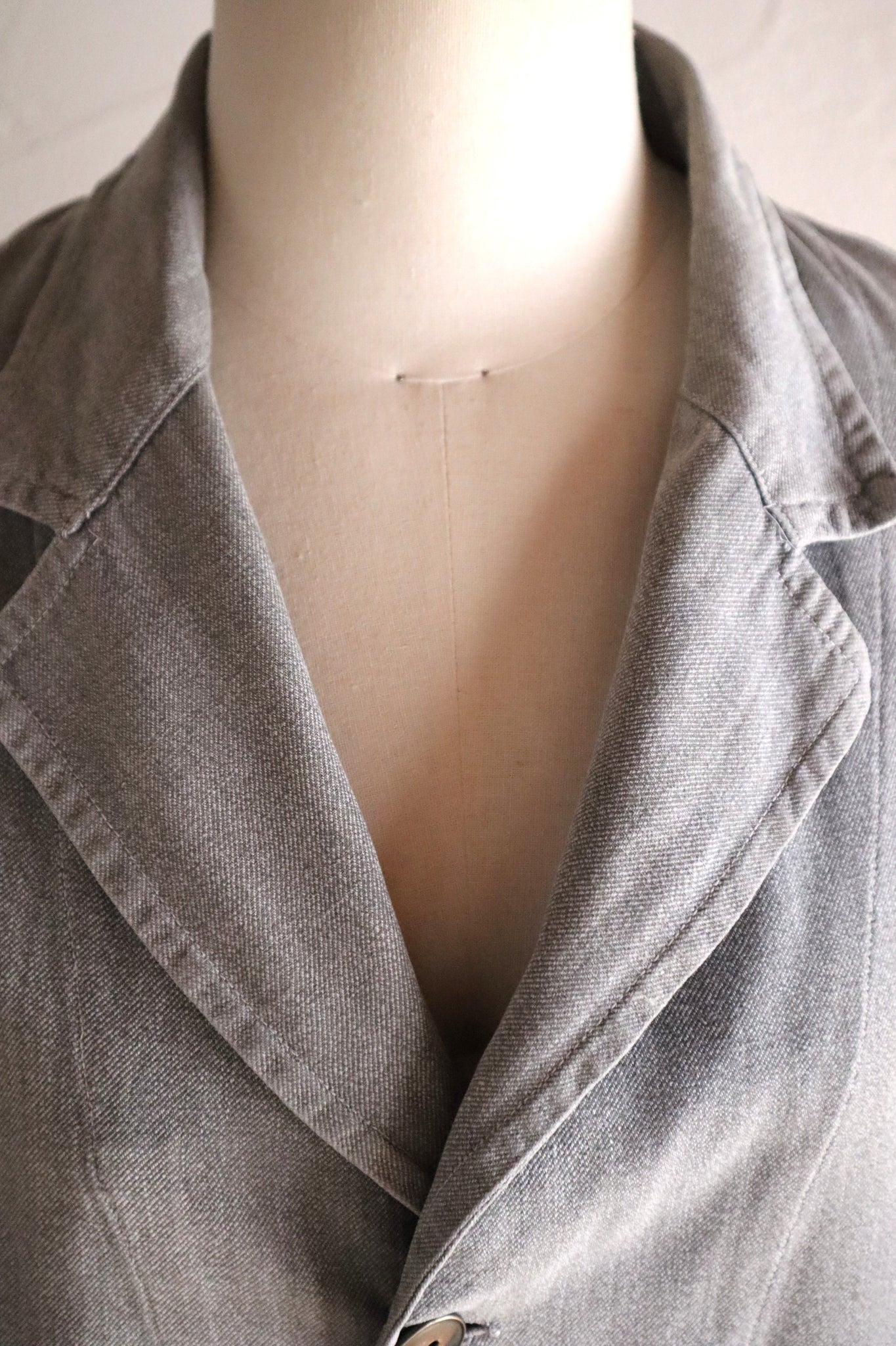 1960s French Grey Cotton Atelier Coat