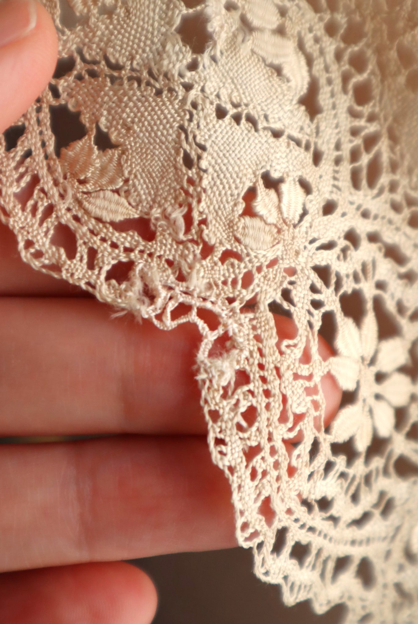 1900s Silk Maltese Lace Shawl