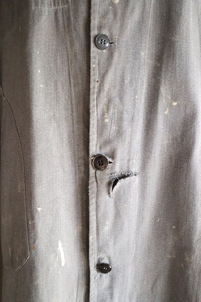 1960s French Grey Cotton Atelier Coat