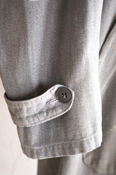 1960s French Grey Cotton Atelier Coat