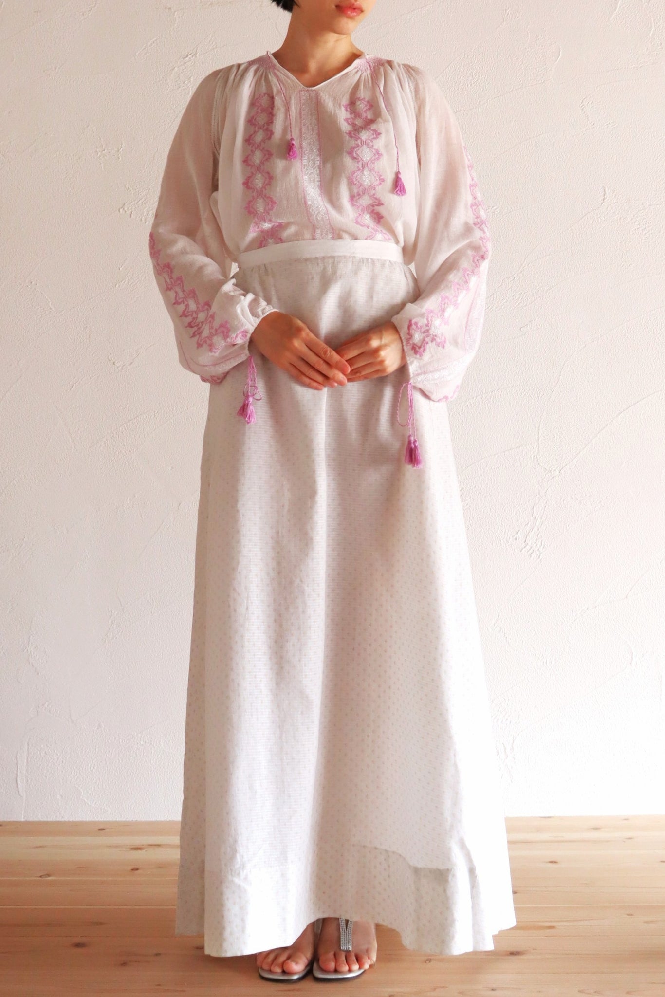 1870s~1880s Cotton Dot Skirt
