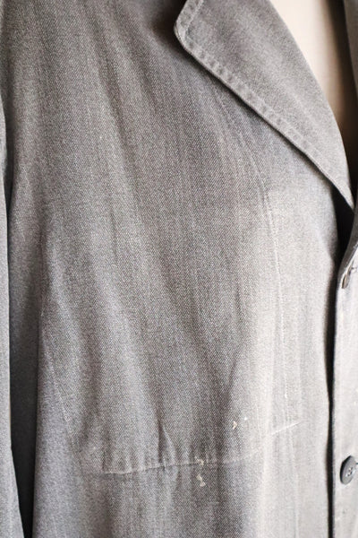 1960s French Grey Cotton Atelier Coat
