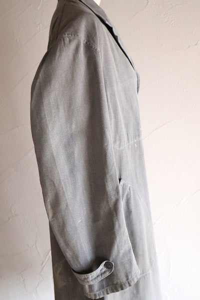 1960s French Grey Cotton Atelier Coat