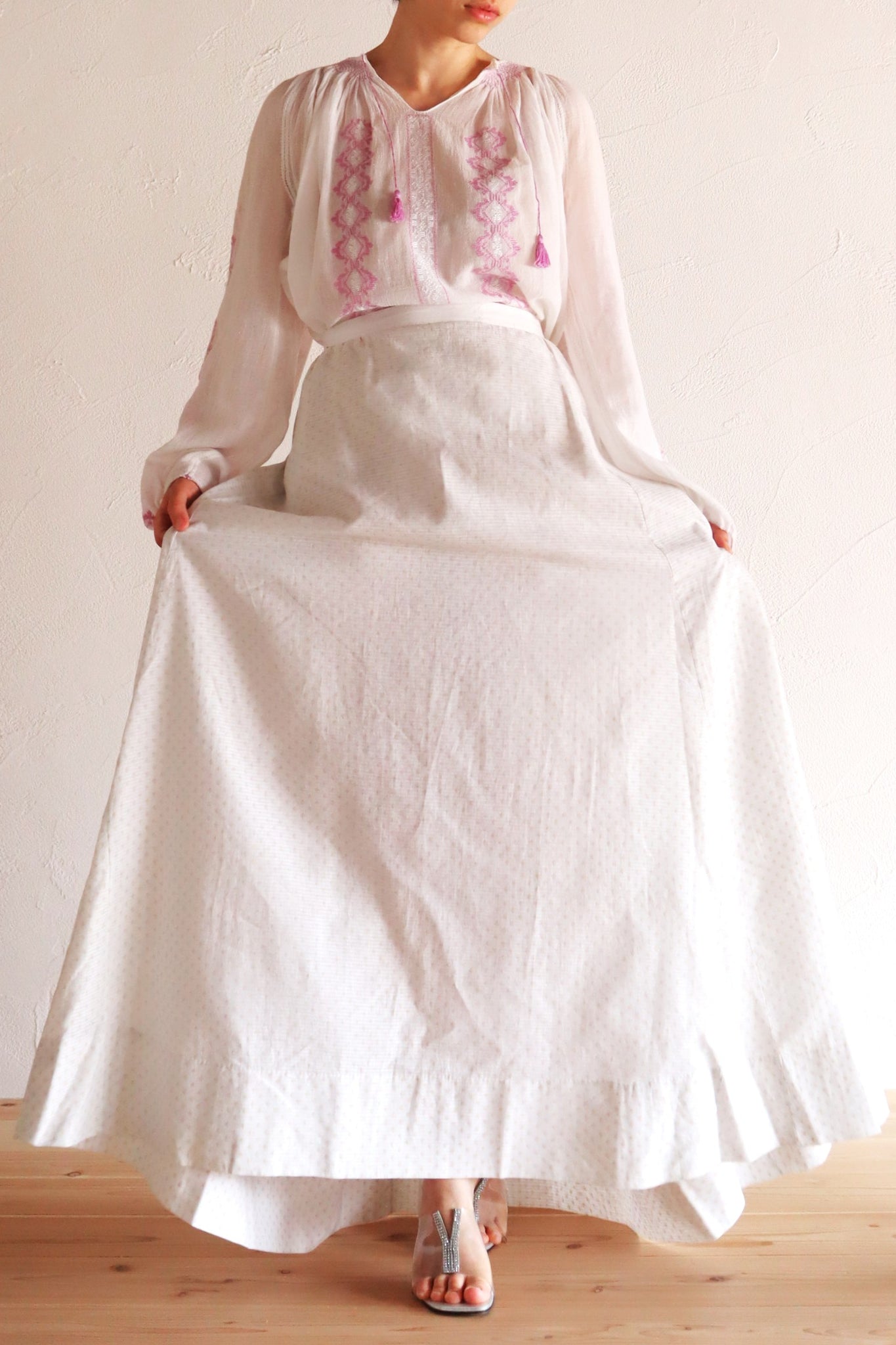 1870s~1880s Cotton Dot Skirt