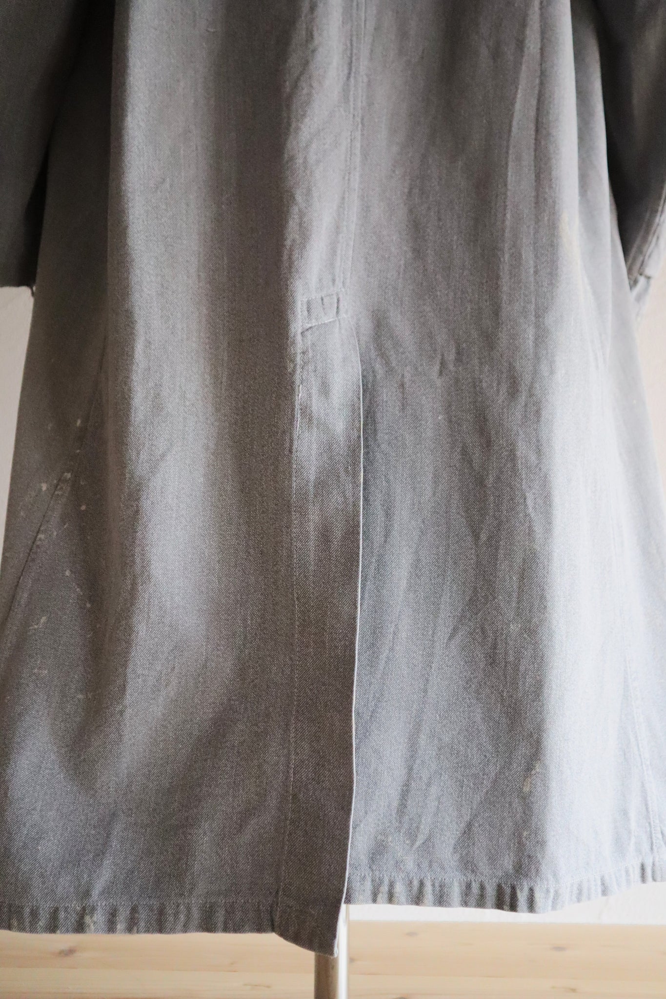 1960s French Grey Cotton Atelier Coat