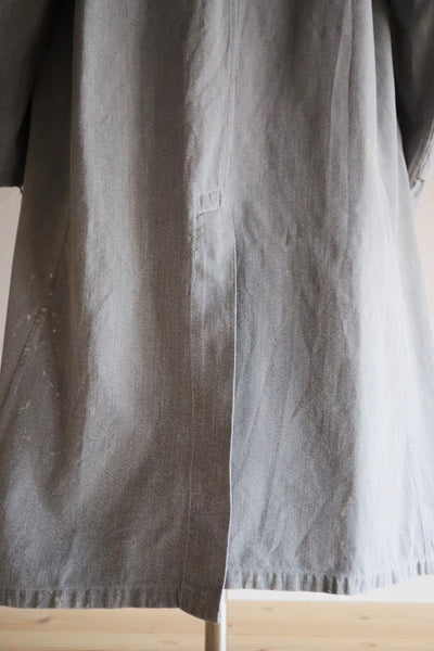 1960s French Grey Cotton Atelier Coat