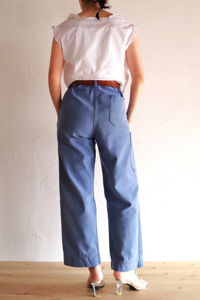 1950s–1960s French Blue Moleskin Work Pants