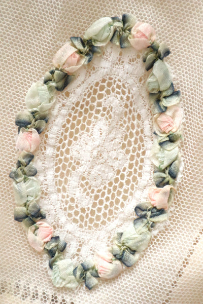 1910s French Tulle Lace & Silk Baby Jacket