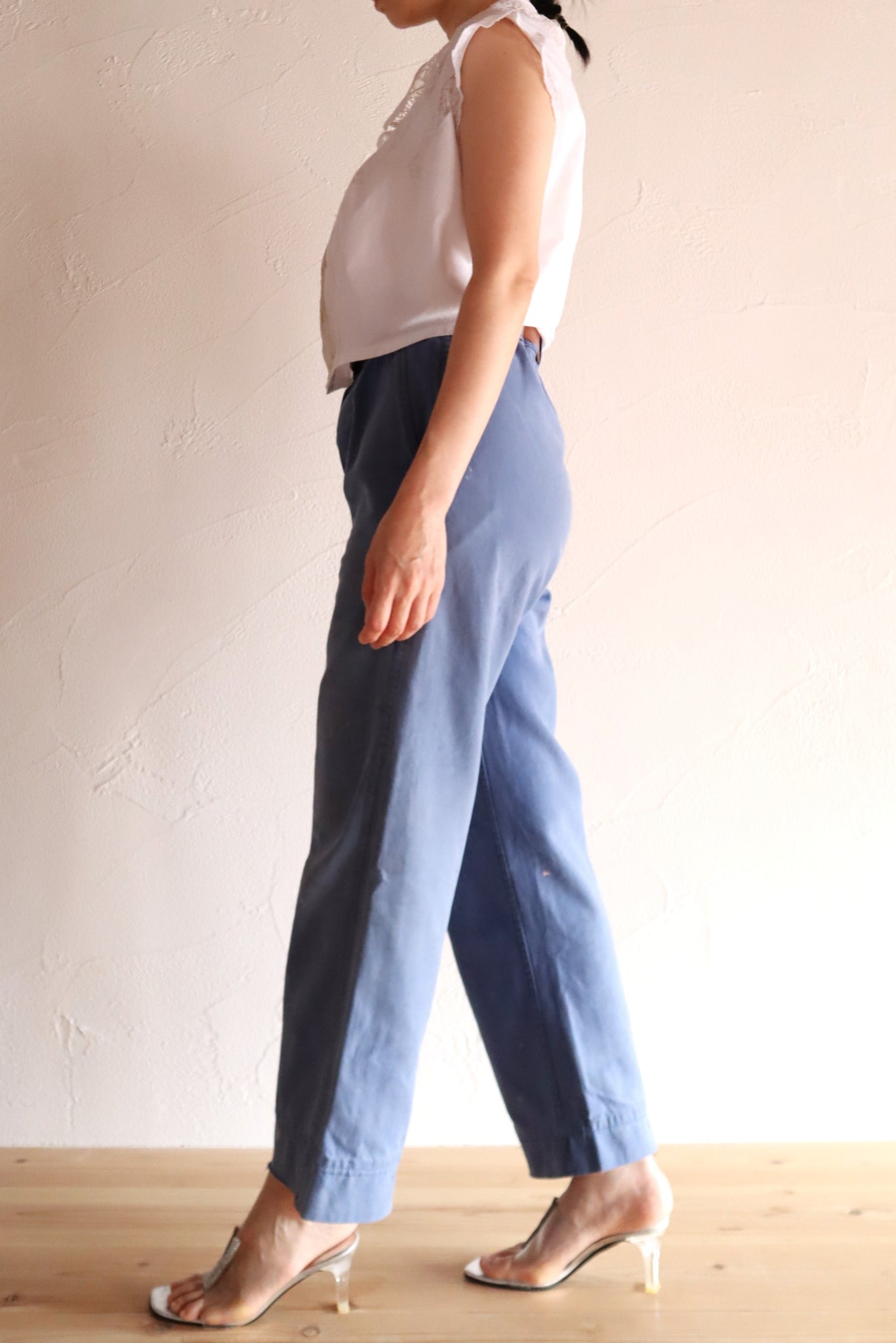 1950s–1960s French Blue Moleskin Work Pants