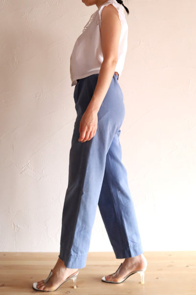 1950s–1960s French Blue Moleskin Work Pants