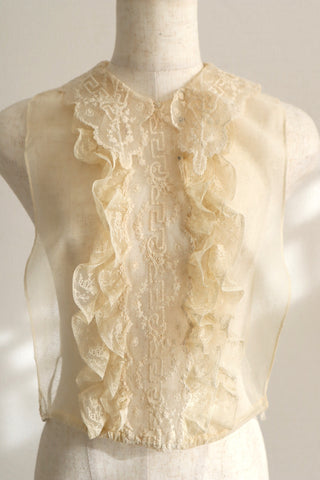1910s French All Tulle Lace Dickey