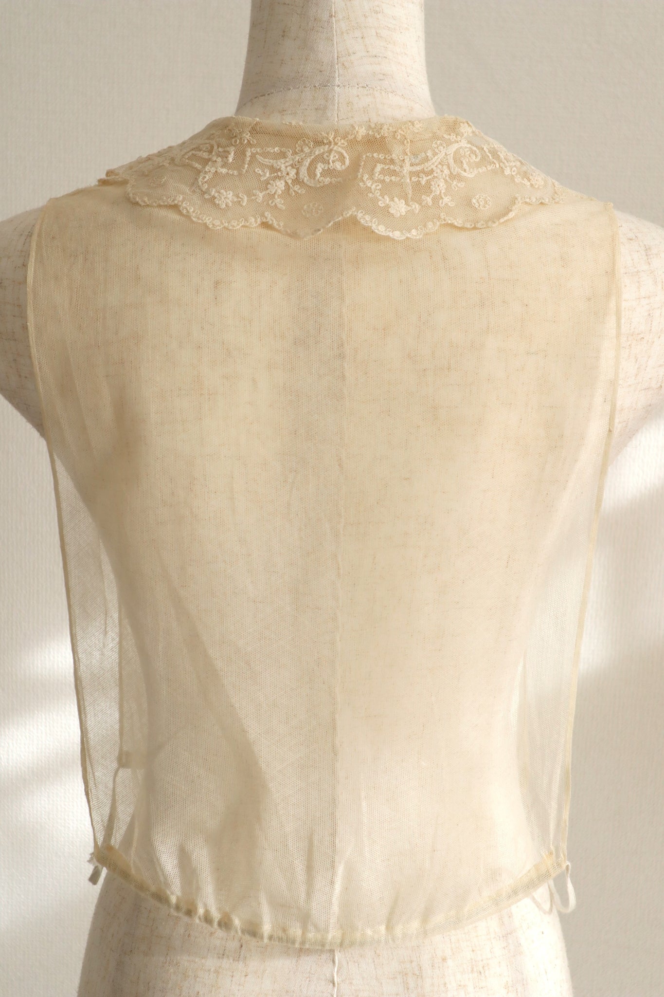 1910s French All Tulle Lace Dickey