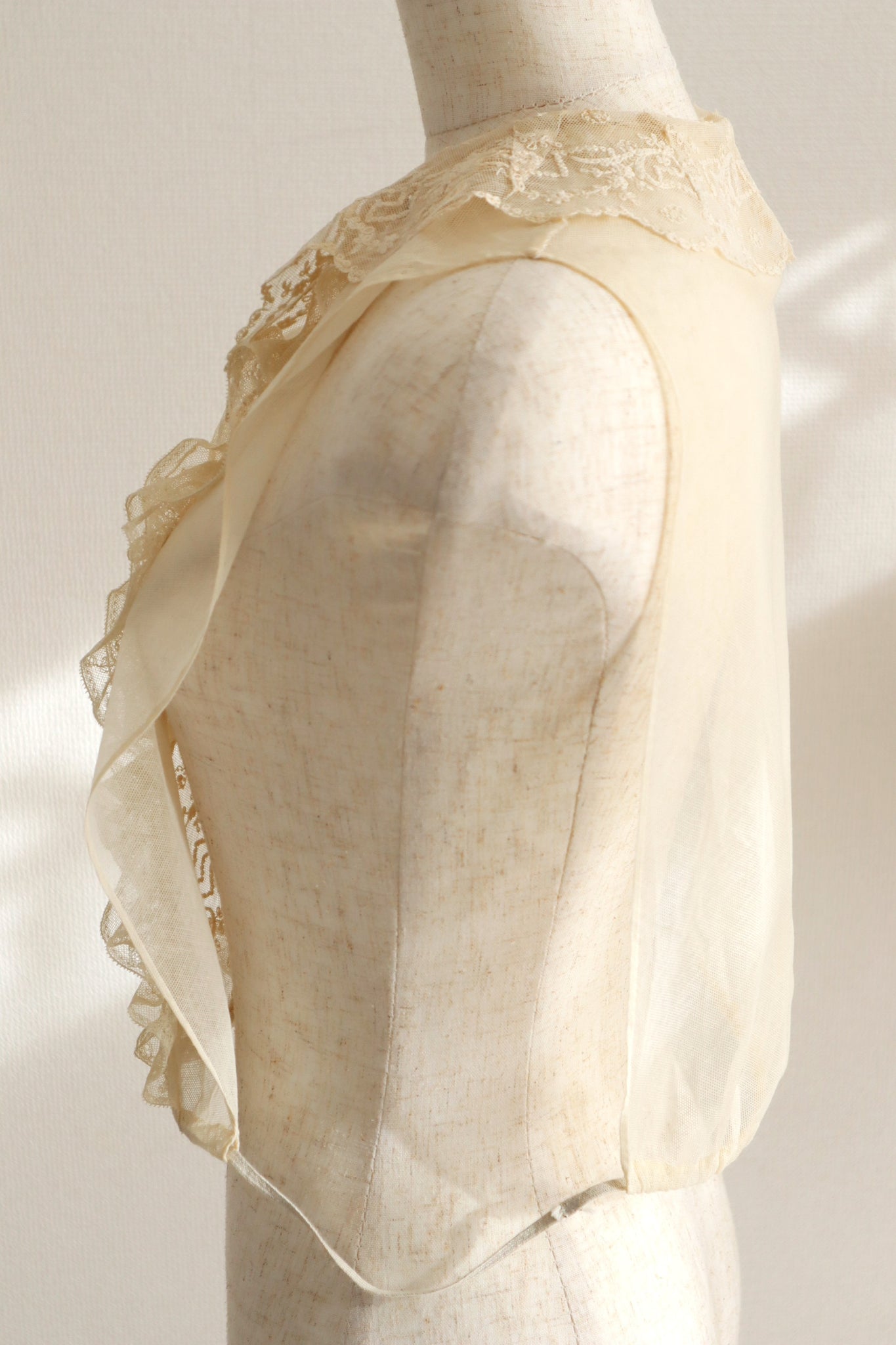 1910s French All Tulle Lace Dickey