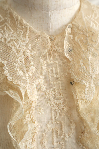 1910s French All Tulle Lace Dickey