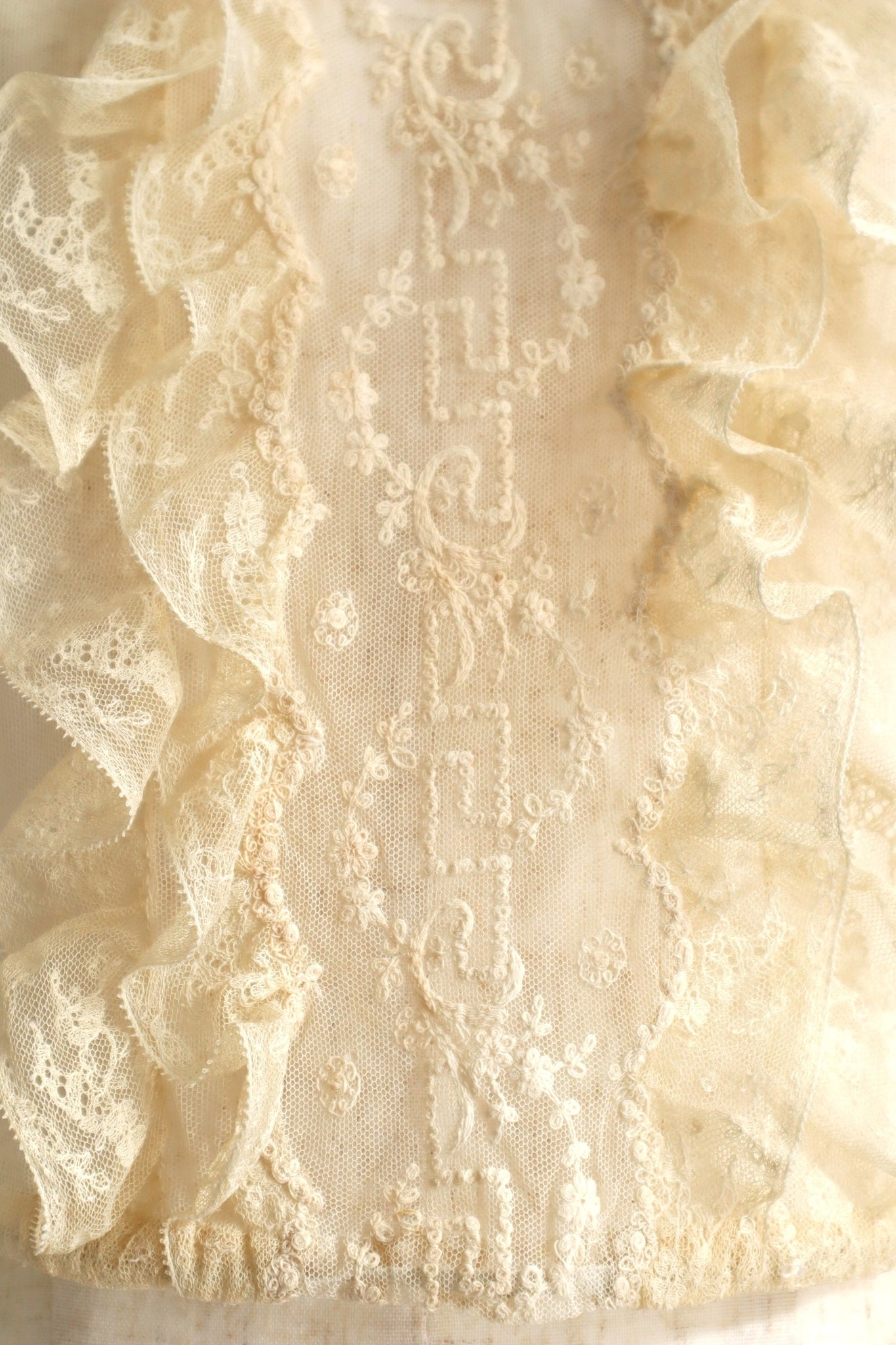 1910s French All Tulle Lace Dickey