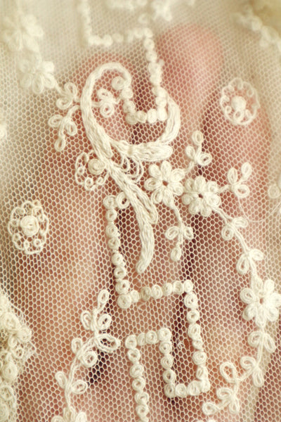 1910s French All Tulle Lace Dickey