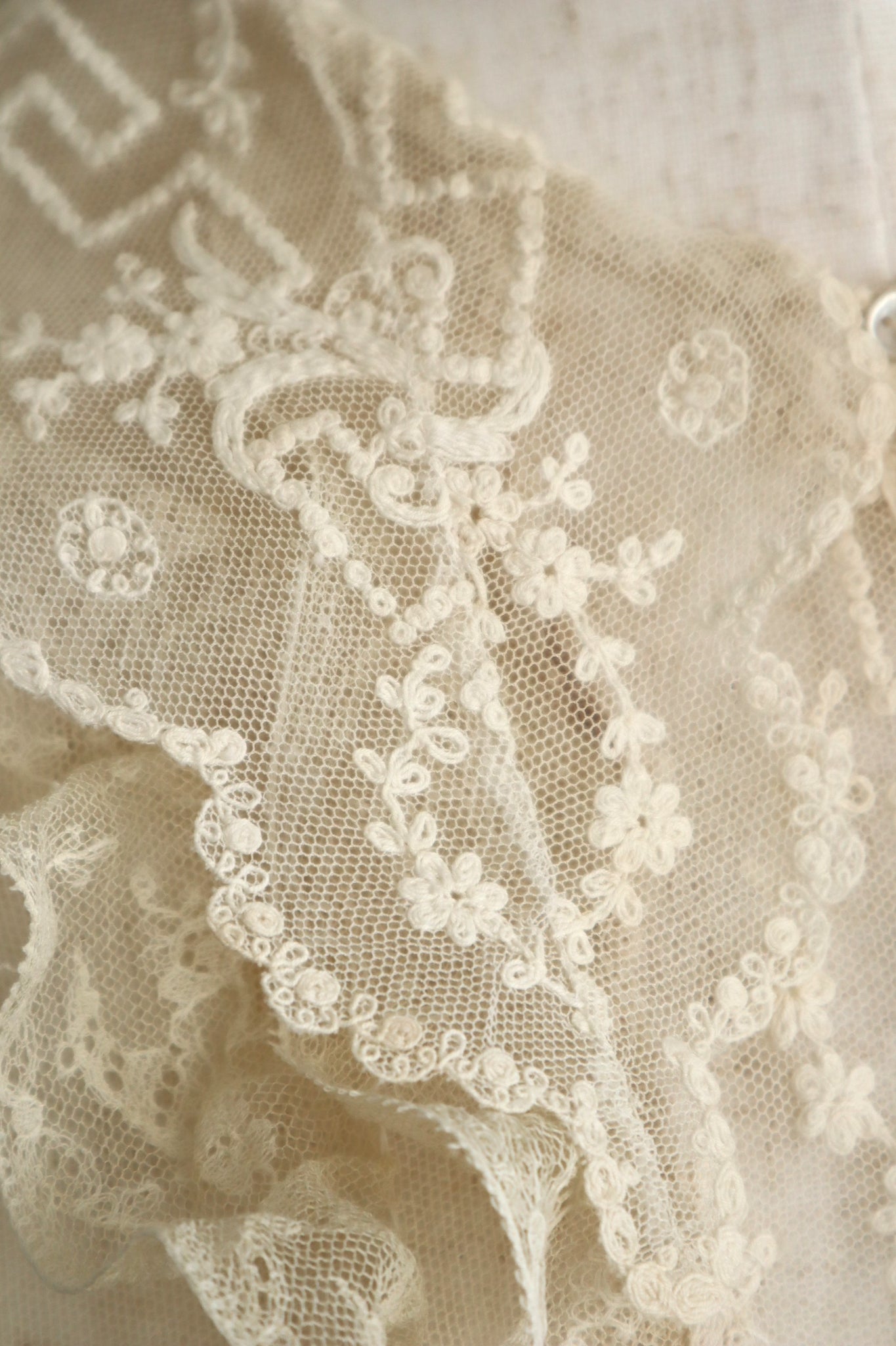 1910s French All Tulle Lace Dickey