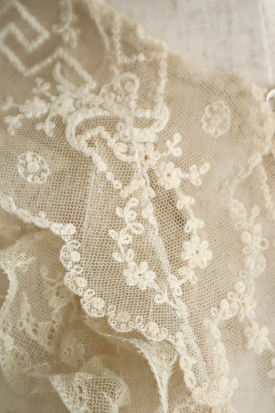 1910s French All Tulle Lace Dickey