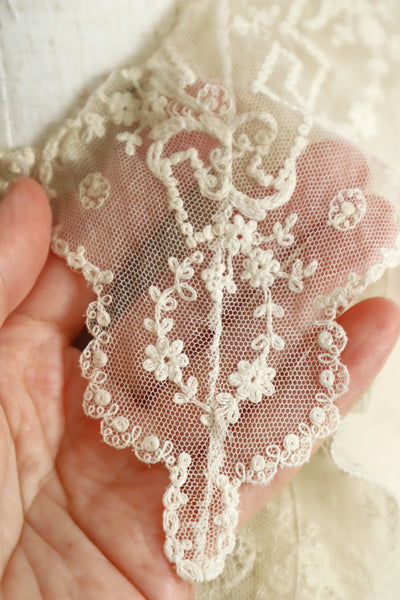 1910s French All Tulle Lace Dickey