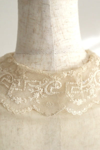 1910s French All Tulle Lace Dickey