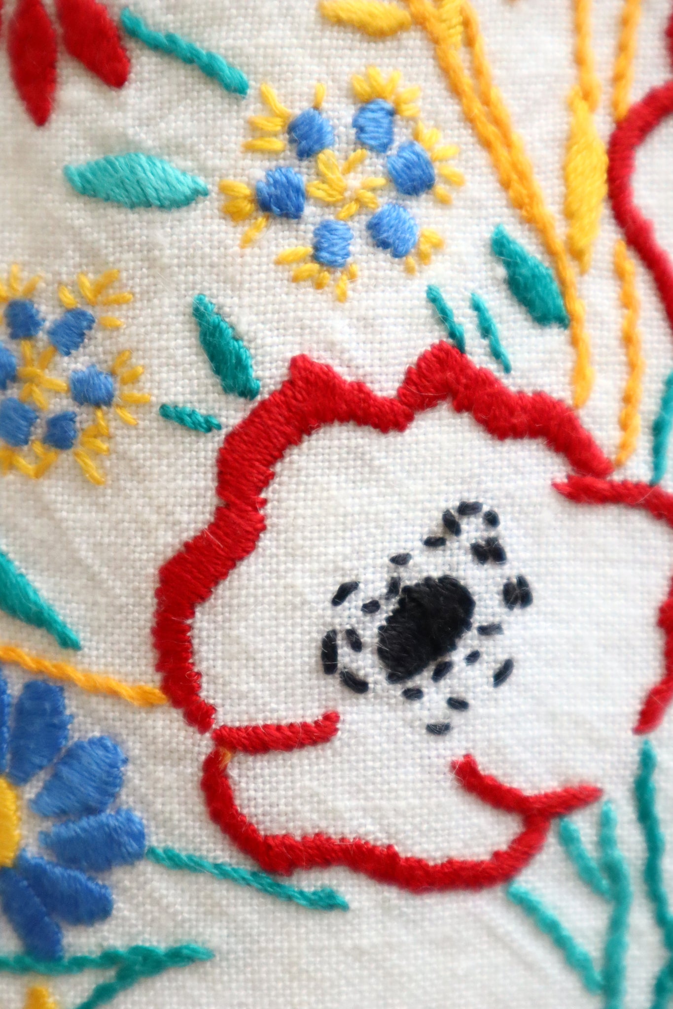 1940s Flower Decorative Linen Apron