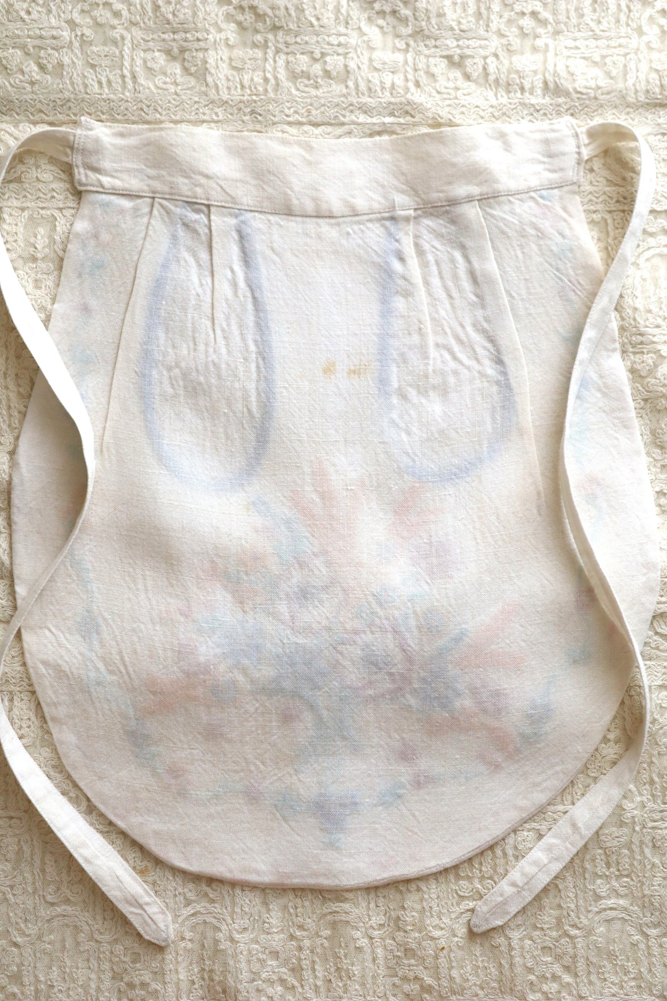 1940s Flower Decorative Linen Apron