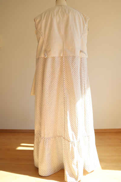 19th All Hand Sewn Calico Cotton Dress