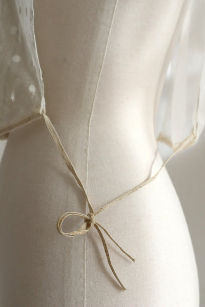 1910s French Daisy Tulle Lace Dickey