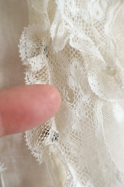 1910s French Daisy Tulle Lace Dickey