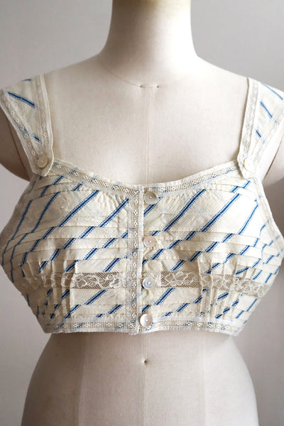 Handcrafted French Antique Petticoat Bralette