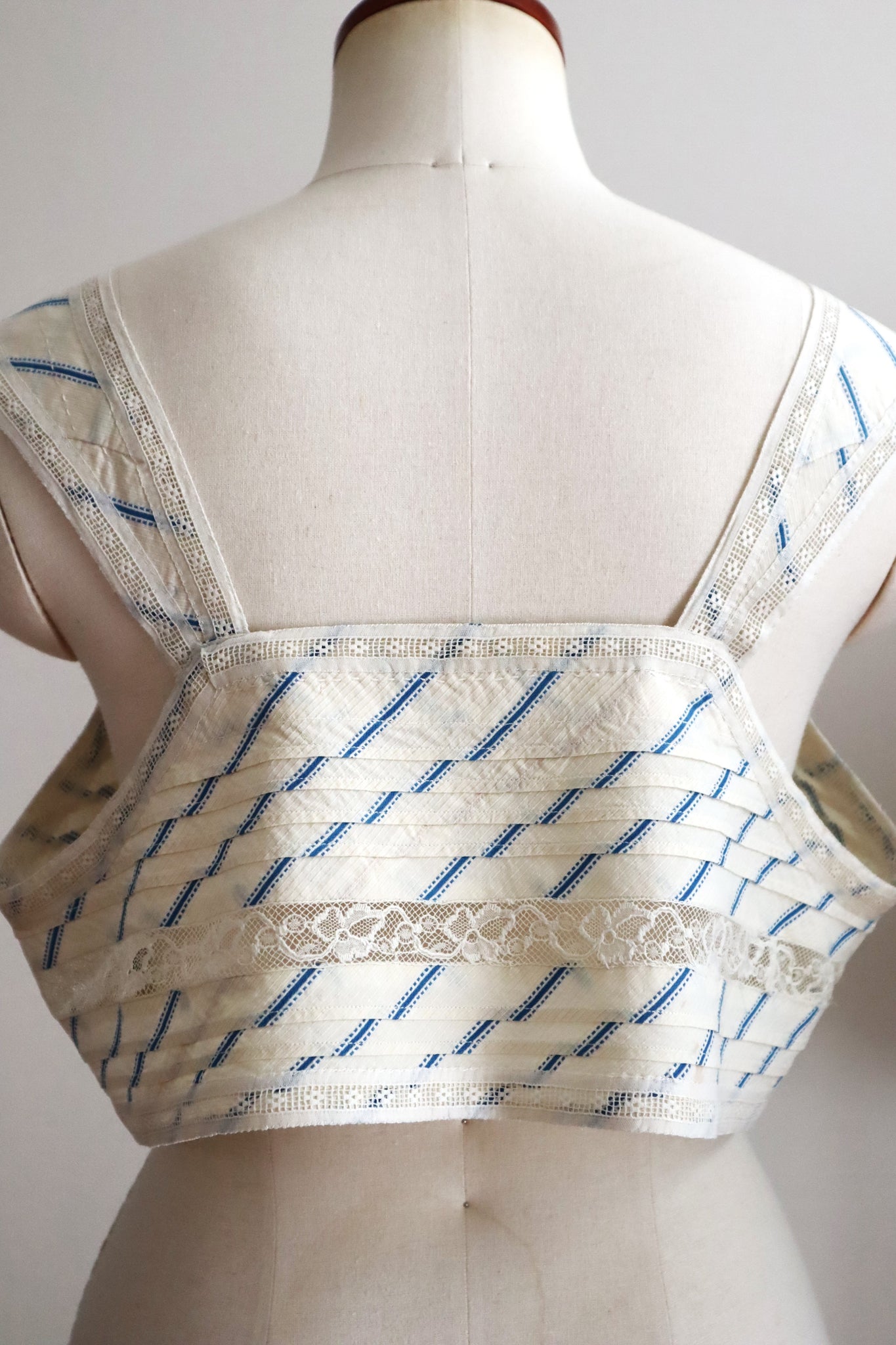 Handcrafted French Antique Petticoat Bralette