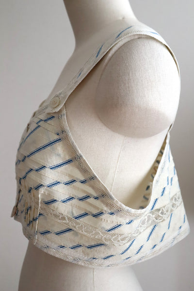 Handcrafted French Antique Petticoat Bralette