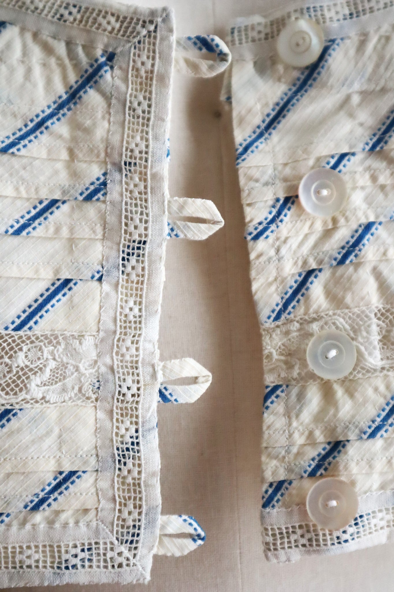 Handcrafted French Antique Petticoat Bralette
