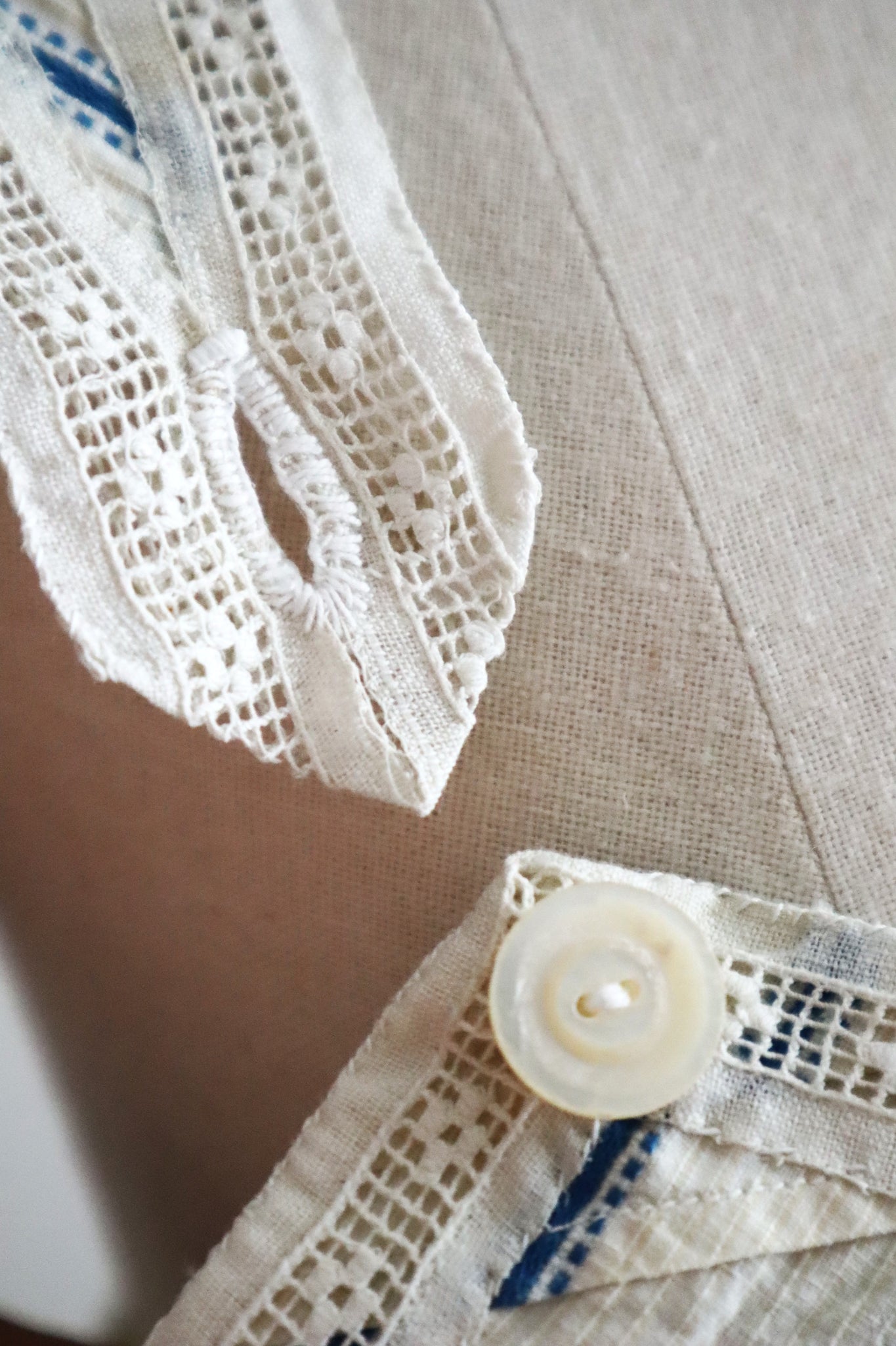 Handcrafted French Antique Petticoat Bralette