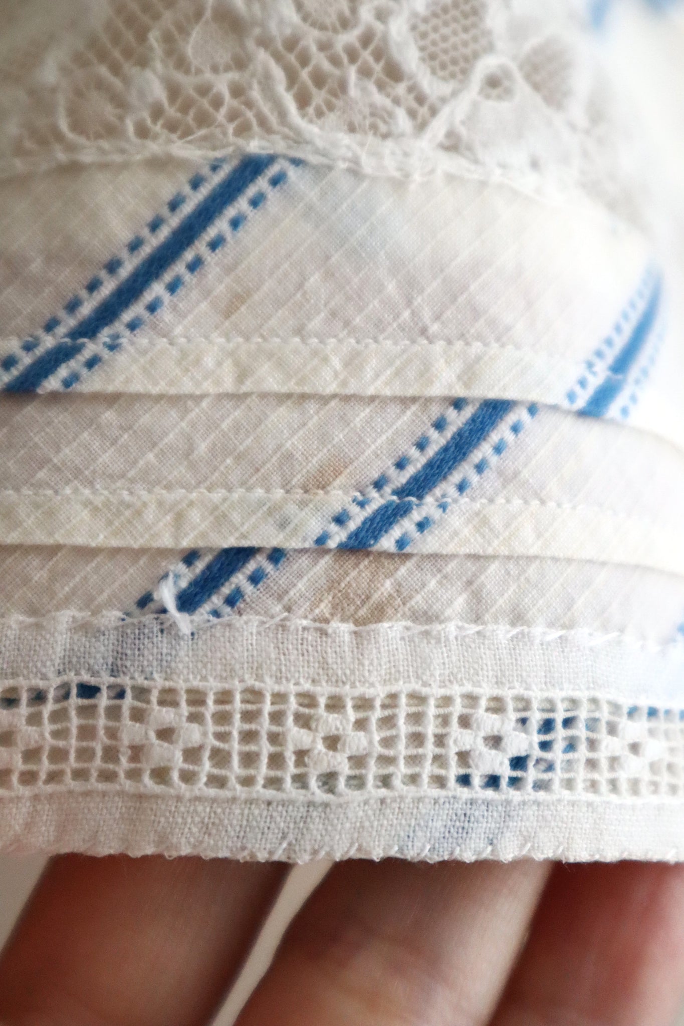 Handcrafted French Antique Petticoat Bralette