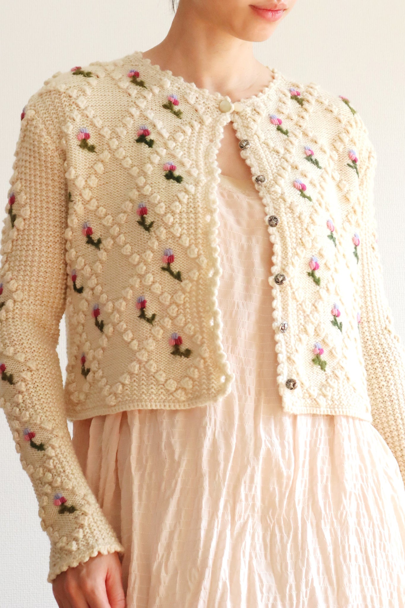 70s Lovely Flower Austrian Cardigan – makky