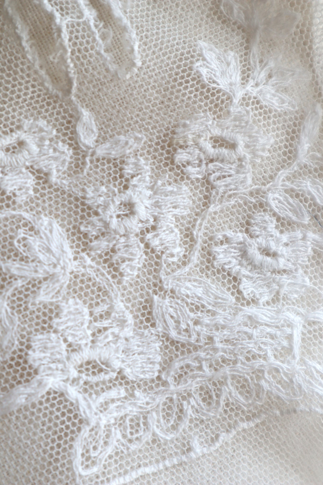 1900s Floral Lace Tulle Top