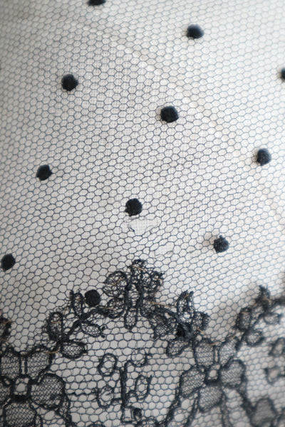 Belle Epoque French Black Lace Shawl
