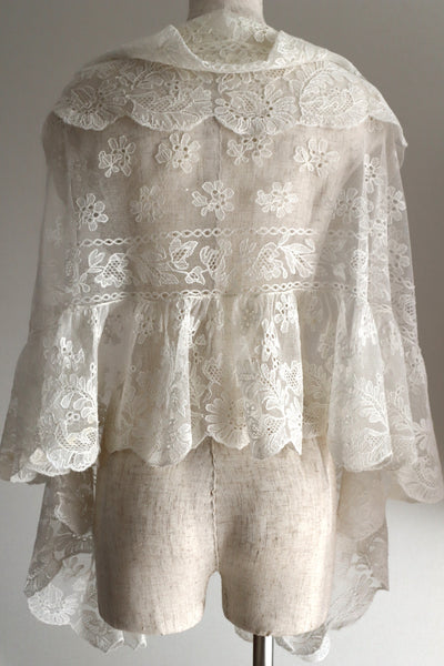 1910s Edwardian Lace Shawl