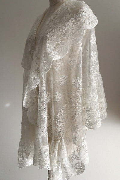 1910s Edwardian Lace Shawl