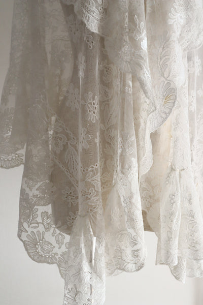 1910s Edwardian Lace Shawl