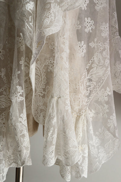 1910s Edwardian Lace Shawl
